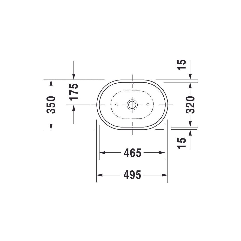 Duravit Design Classics Aufsatzbecken 495mm, Weiß Hochglanz, WonderGliss, Oval, o... DURAVIT-03355000001 4021534333590 (Abb. 11)