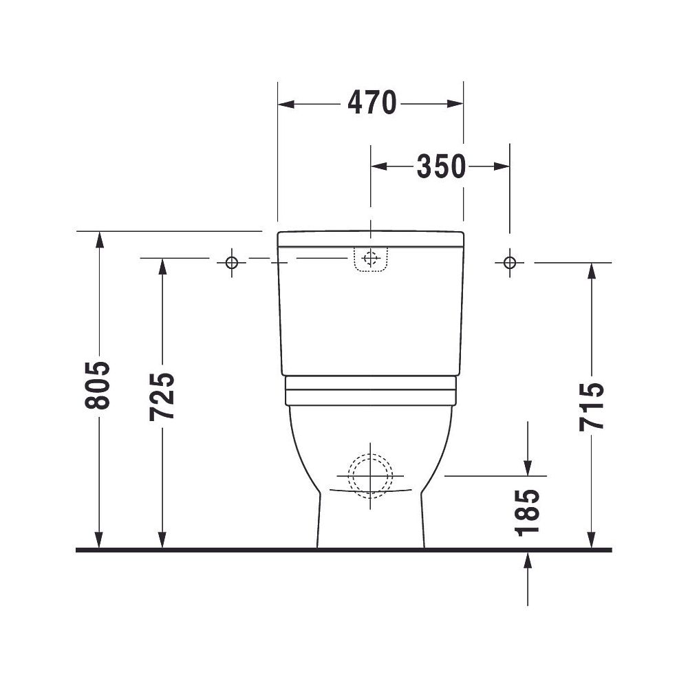Duravit Starck 3 Stand WC für Kombination 735x435x435mm, Weiß Hochglanz, 6l, Tiefs... DURAVIT-2104090000 4021534346842 (Abb. 10)