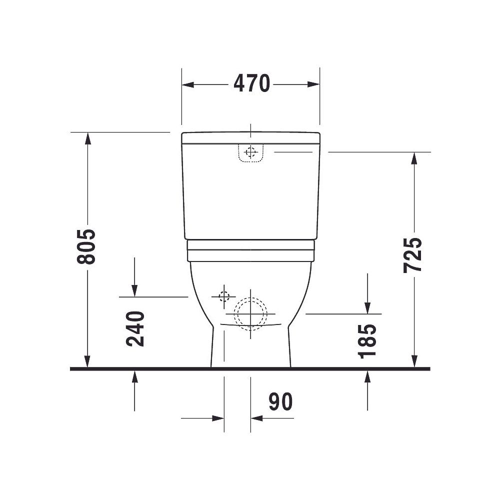 Duravit Starck 3 Stand WC für Kombination 735x435x435mm, Weiß Hochglanz, 6l, Tiefs... DURAVIT-2104090000 4021534346842 (Abb. 11)
