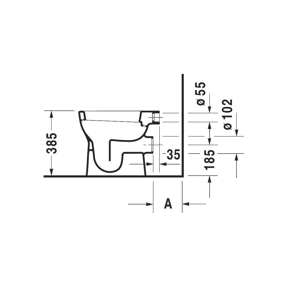 Duravit D-Code Stand WC 480x350x385mm, Weiß Hochglanz, 6l, Flachspüler, geschlossen... DURAVIT-2109090000 4021534344251 (Abb. 3)