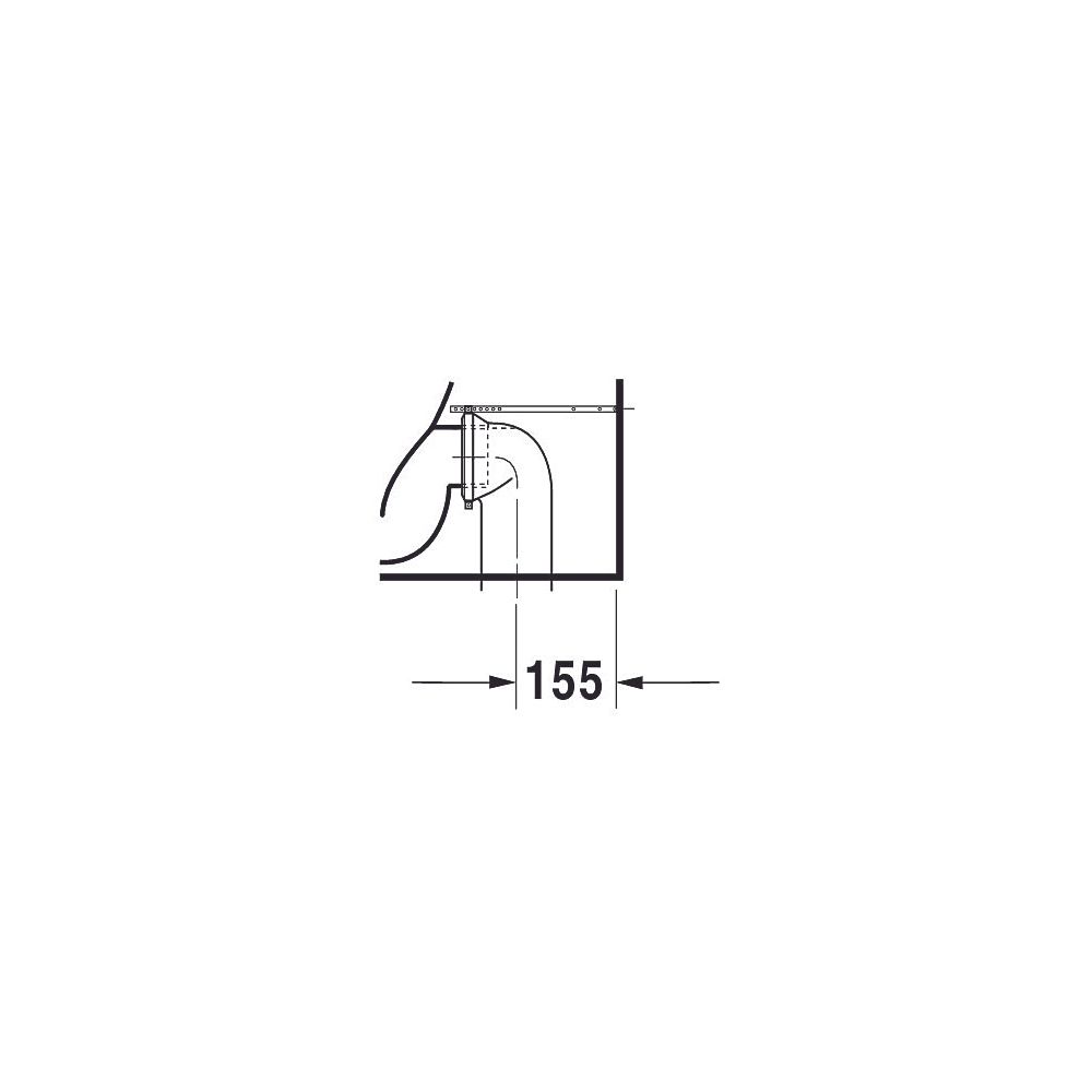 Duravit Happy D.2 Stand WC für Kombination 630x365x415mm, Weiß HG, HygieneGlaze, 4,... DURAVIT-2134092000 4053424325606 (Abb. 4)