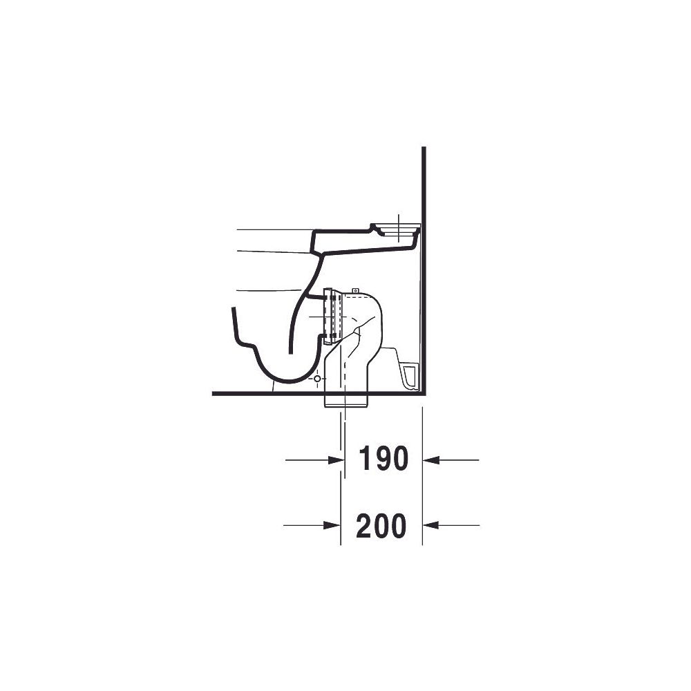 Duravit Happy D.2 Stand WC für Kombination 630x365x415mm, Weiß HG, HygieneGlaze, 4,... DURAVIT-2134092000 4053424325606 (Abb. 8)