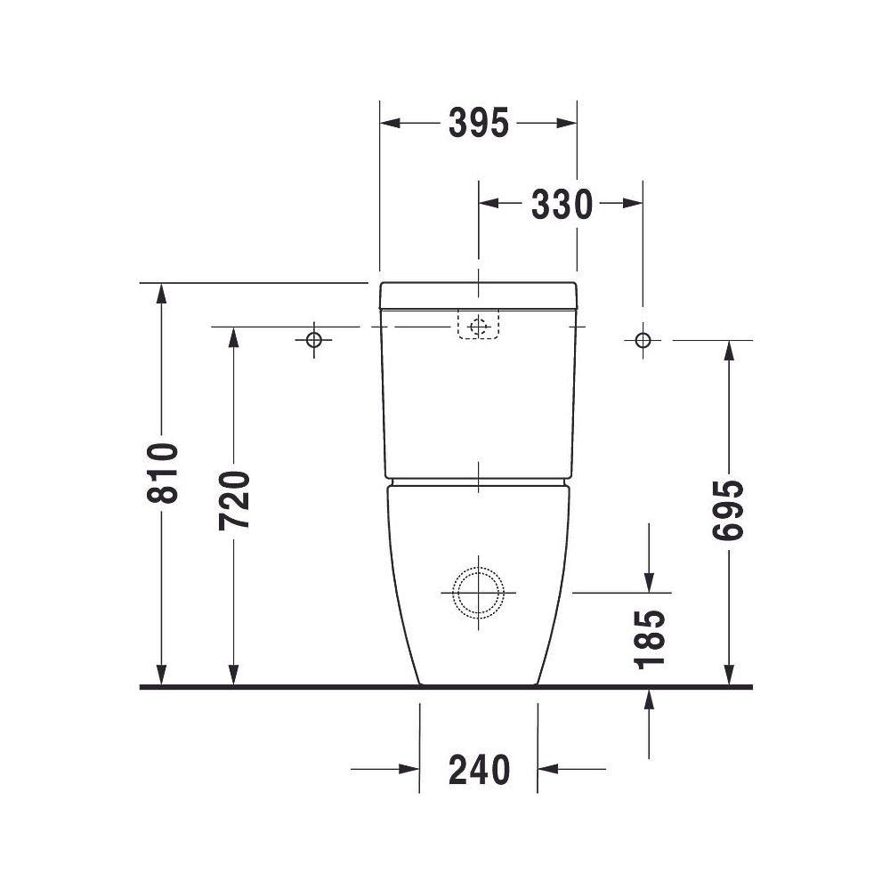 Duravit Happy D.2 Stand WC für Kombination 630x365x415mm, Weiß HG, HygieneGlaze, 4... DURAVIT-2134092000 4053424325606 (Abb. 11)