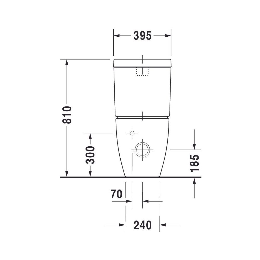 Duravit Happy D.2 Stand WC für Kombination 630x365x415mm, Weiß HG, HygieneGlaze, 4... DURAVIT-2134092000 4053424325606 (Abb. 12)