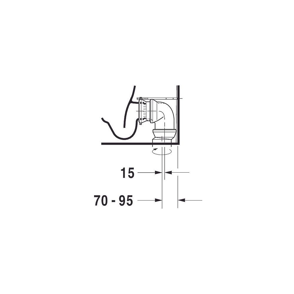 Duravit Darling New Stand WC für Kombination 630x370x415mm, Weiß Hochglanz, Wonder... DURAVIT-21380900001 4021534606229 (Abb. 7)
