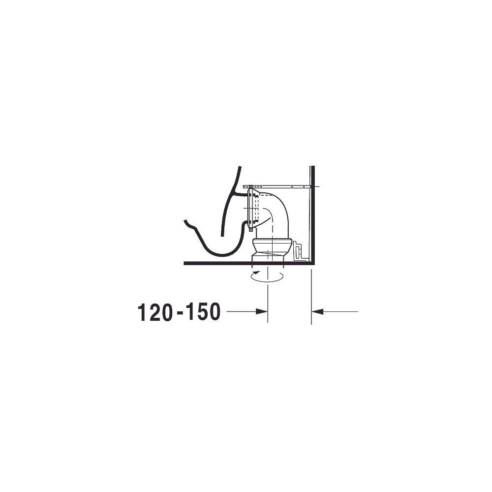 Duravit Darling New Stand WC für Kombination 630x370x415mm, Weiß Hochglanz, Wonder... DURAVIT-21380900001 4021534606229 (Abb. 8)