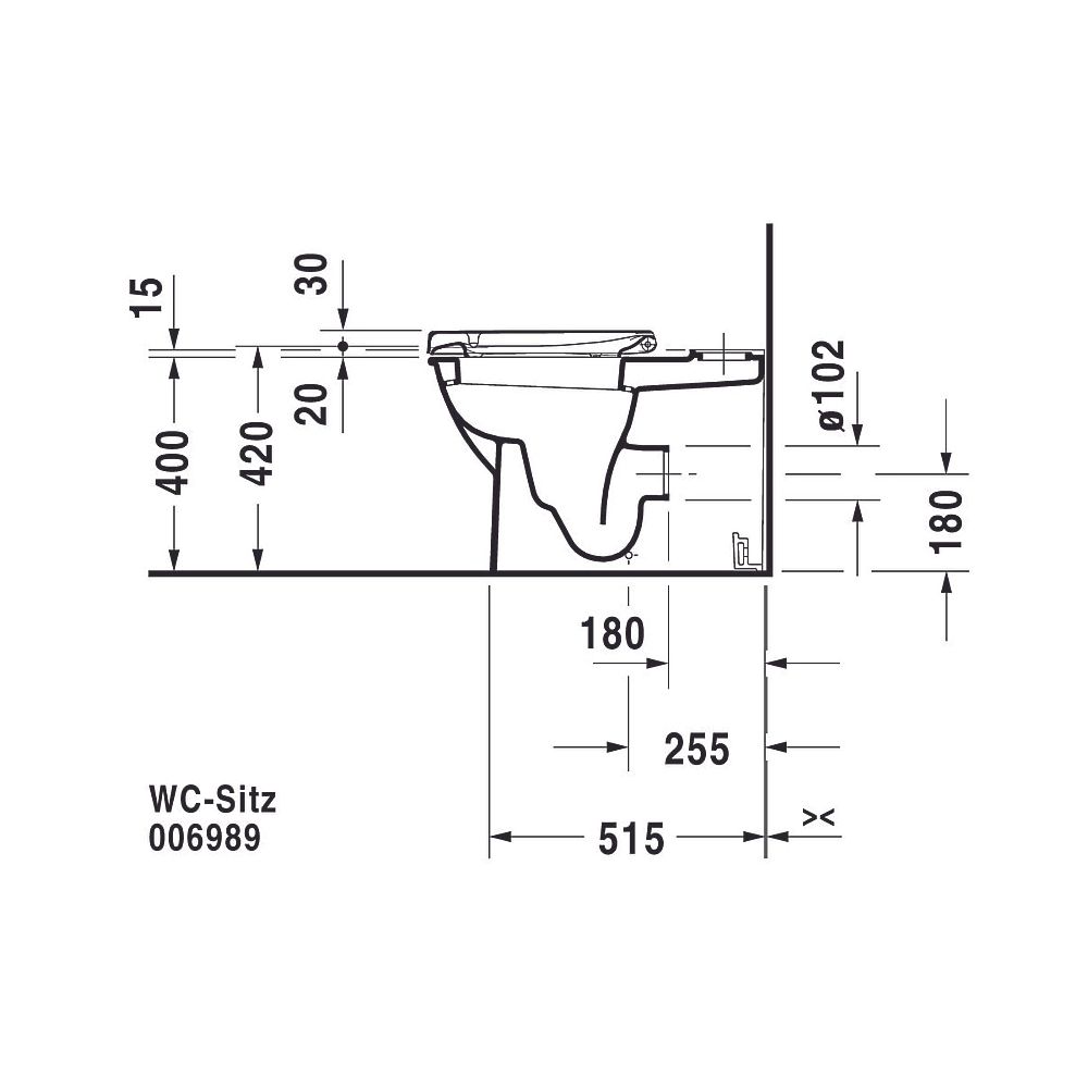 Duravit Darling New Stand WC für Kombination 630x370x415mm, Weiß Hochglanz, Wonde... DURAVIT-21380900001 4021534606229 (Abb. 13)