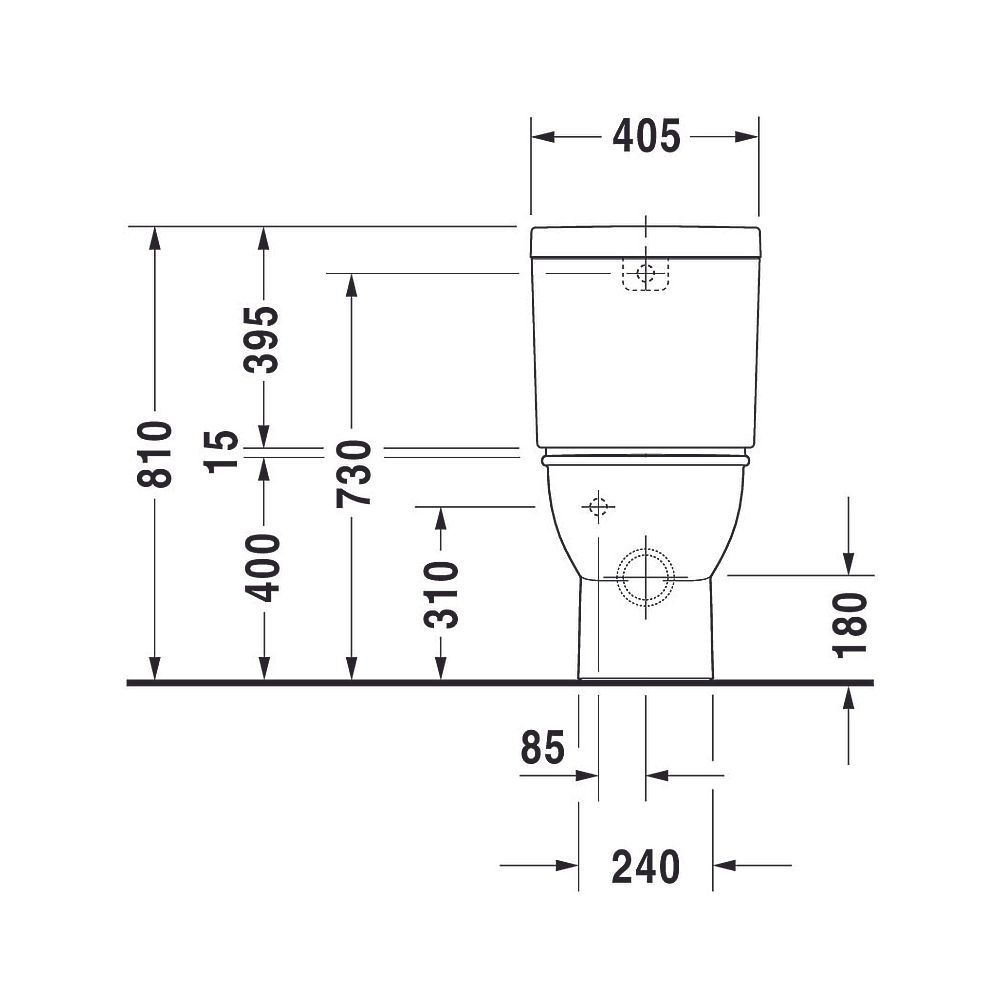 Duravit Darling New Stand WC für Kombination 630x370x415mm, Weiß Hochglanz, Wonde... DURAVIT-21380900001 4021534606229 (Abb. 15)