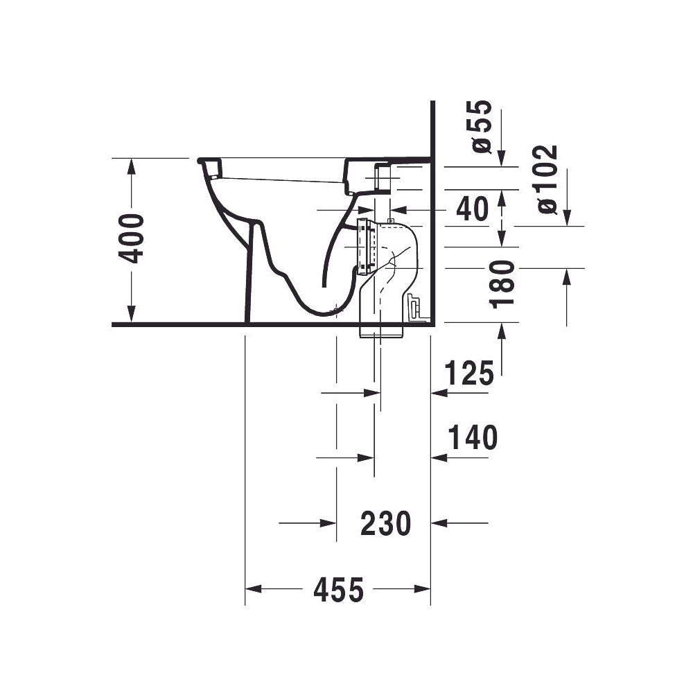 Duravit Darling New Stand WC 570x360x400mm, Weiß Hochglanz, Back to wall, 4,5l, Tie... DURAVIT-2139090000 4021534606199 (Abb. 5)