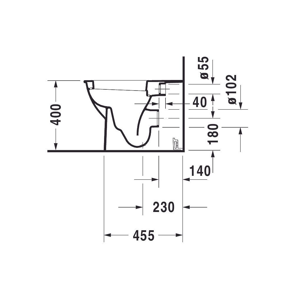 Duravit Darling New Stand WC 570x360x400mm, Weiß Hochglanz, Back to wall, 4,5l, Tie... DURAVIT-2139090000 4021534606199 (Abb. 7)