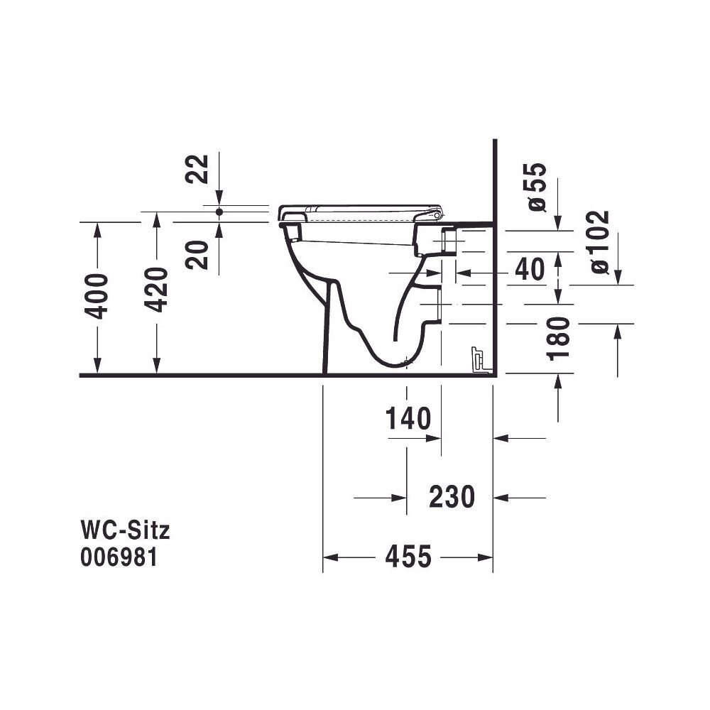 Duravit Darling New Stand WC 570x360x400mm, Weiß Hochglanz, Back to wall, 4,5l, Tie... DURAVIT-2139090000 4021534606199 (Abb. 8)