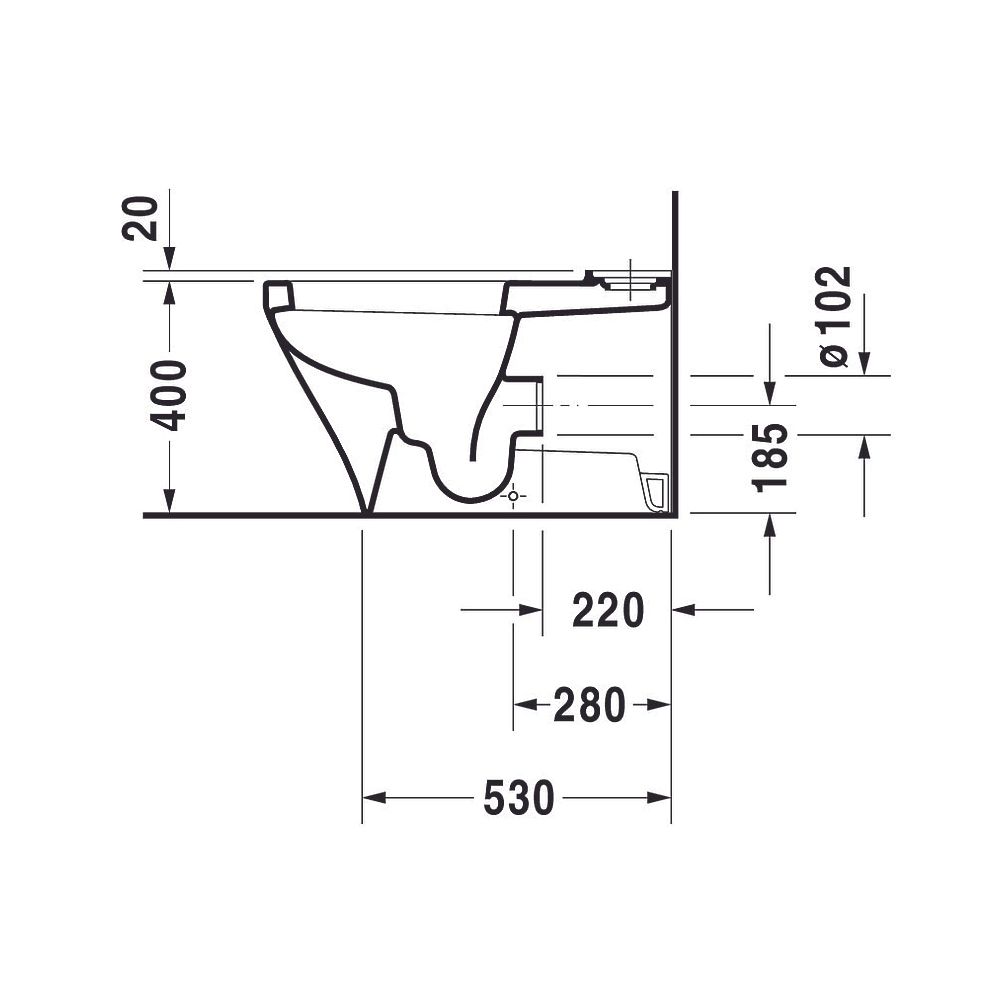 Duravit DuraStyle Stand WC für Kombination 705x370x420mm, Weiß Hochglanz, 4,5l, Ti... DURAVIT-2156090000 4021534854569 (Abb. 14)