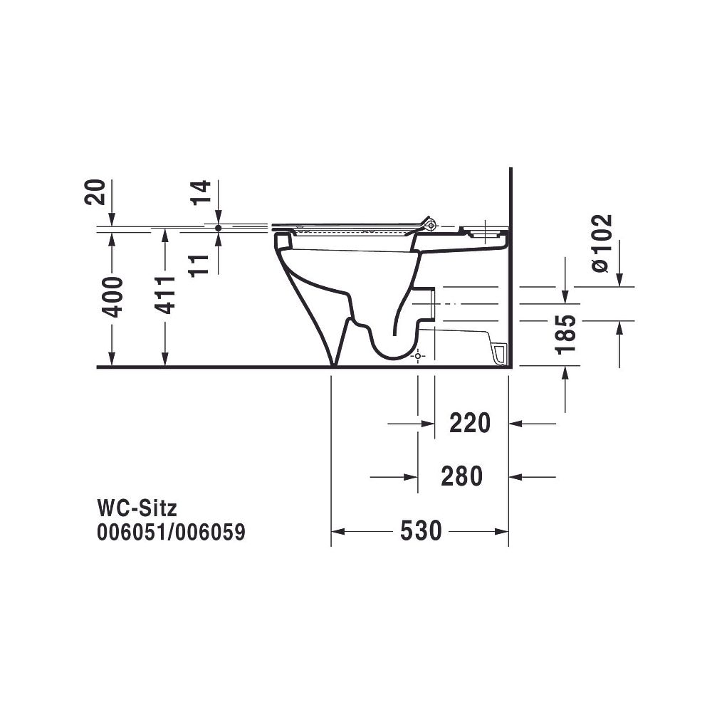 Duravit DuraStyle Stand WC für Kombination 705x370x420mm, Weiß Hochglanz, 4,5l, Ti... DURAVIT-2156090000 4021534854569 (Abb. 15)