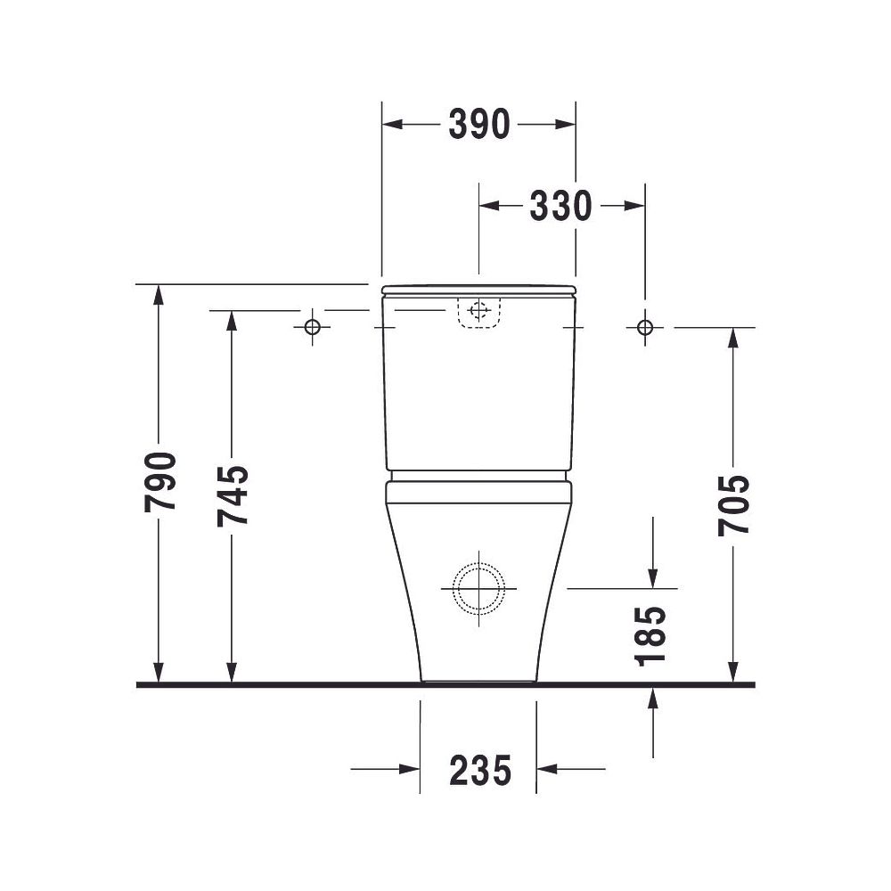 Duravit DuraStyle Stand WC für Kombination 705x370x420mm, Weiß Hochglanz, 4,5l, Ti... DURAVIT-2156090000 4021534854569 (Abb. 16)