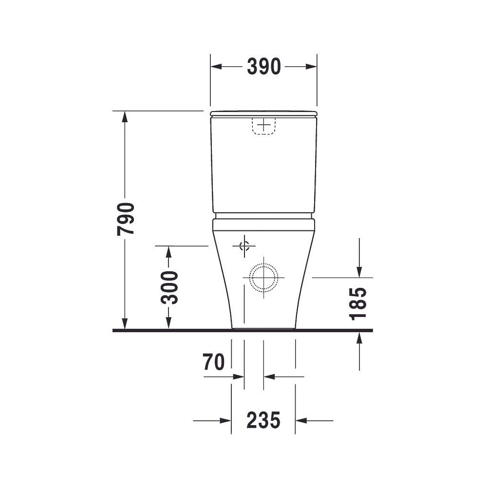 Duravit DuraStyle Stand WC für Kombination 705x370x420mm, Weiß Hochglanz, 4,5l, Ti... DURAVIT-2156090000 4021534854569 (Abb. 17)