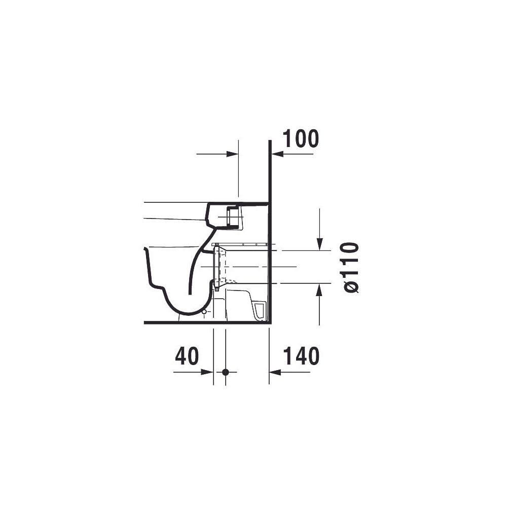 Duravit Happy D.2 Stand WC 570x365x400mm, Weiß HG, Back to wall, 4,5/3l, Tiefspüler... DURAVIT-2159090000 4021534856105 (Abb. 4)