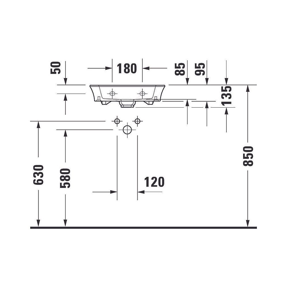 Duravit White Tulip Handwaschbecken 330x450x135mm, Weiß Hochglanz, WonderGliss, R... DURAVIT-07374500411 4063382002211 (Abb. 10)