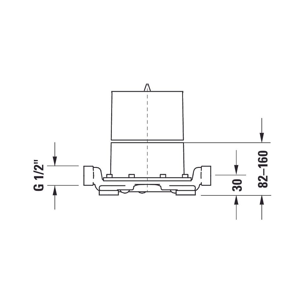 Duravit Grundkörper Unterputz bodenstehend G 1/2"... DURAVIT-GK5900003000 7612158492441 (Abb. 2)