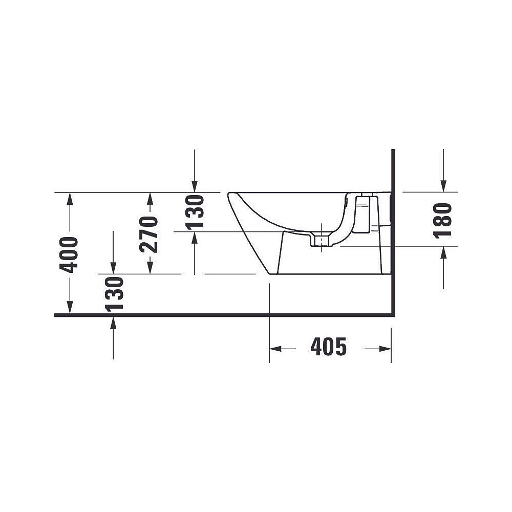 Duravit D-Neo Wandbidet 540x360x400mm, Weiß Hochglanz, 1 HL, HLB, Überlauf, verdec... DURAVIT-2294150000 4063382017185 (Abb. 12)
