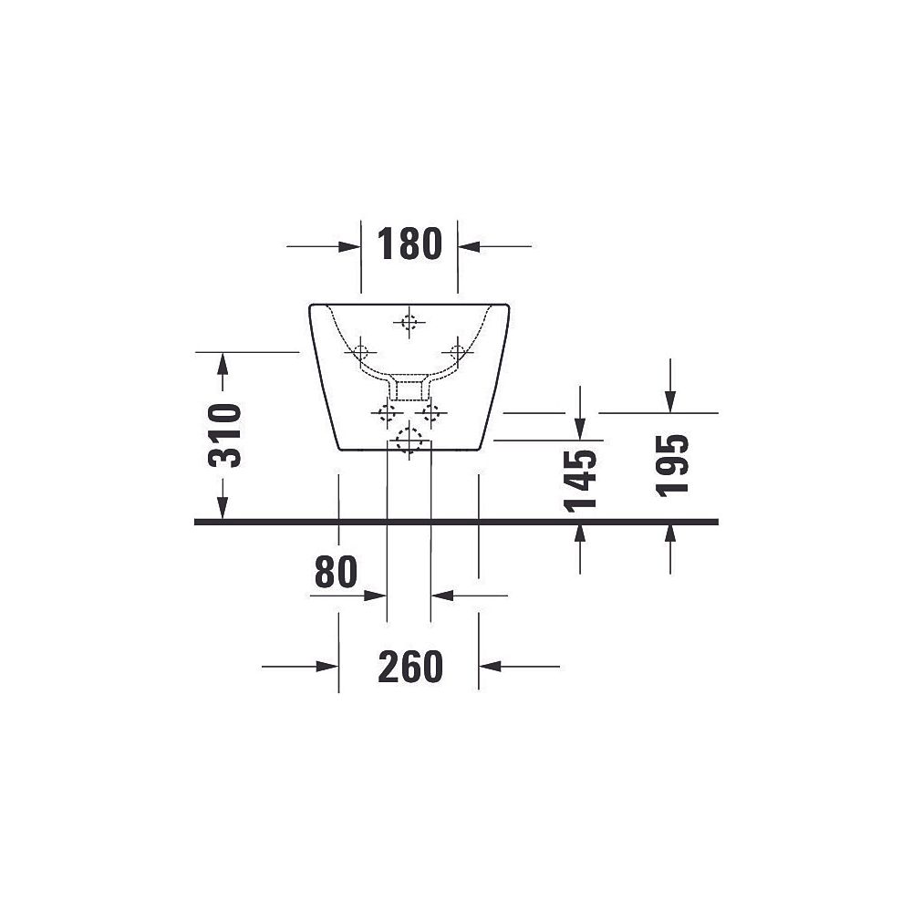 Duravit D-Neo Wandbidet 540x360x400mm, Weiß Hochglanz, 1 HL, HLB, Überlauf, verdec... DURAVIT-2294150000 4063382017185 (Abb. 13)