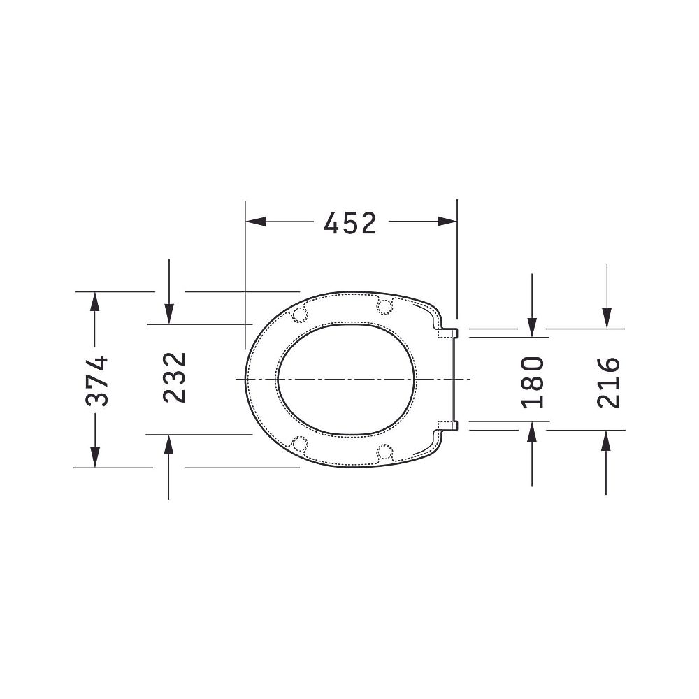 Duravit WC-Sitz, Oval, Weiß Hochglanz 453x46x374mm, mit Absenkautomatik, Edelstahl-... DURAVIT-0064290000 4021534007262 (Abb. 7)