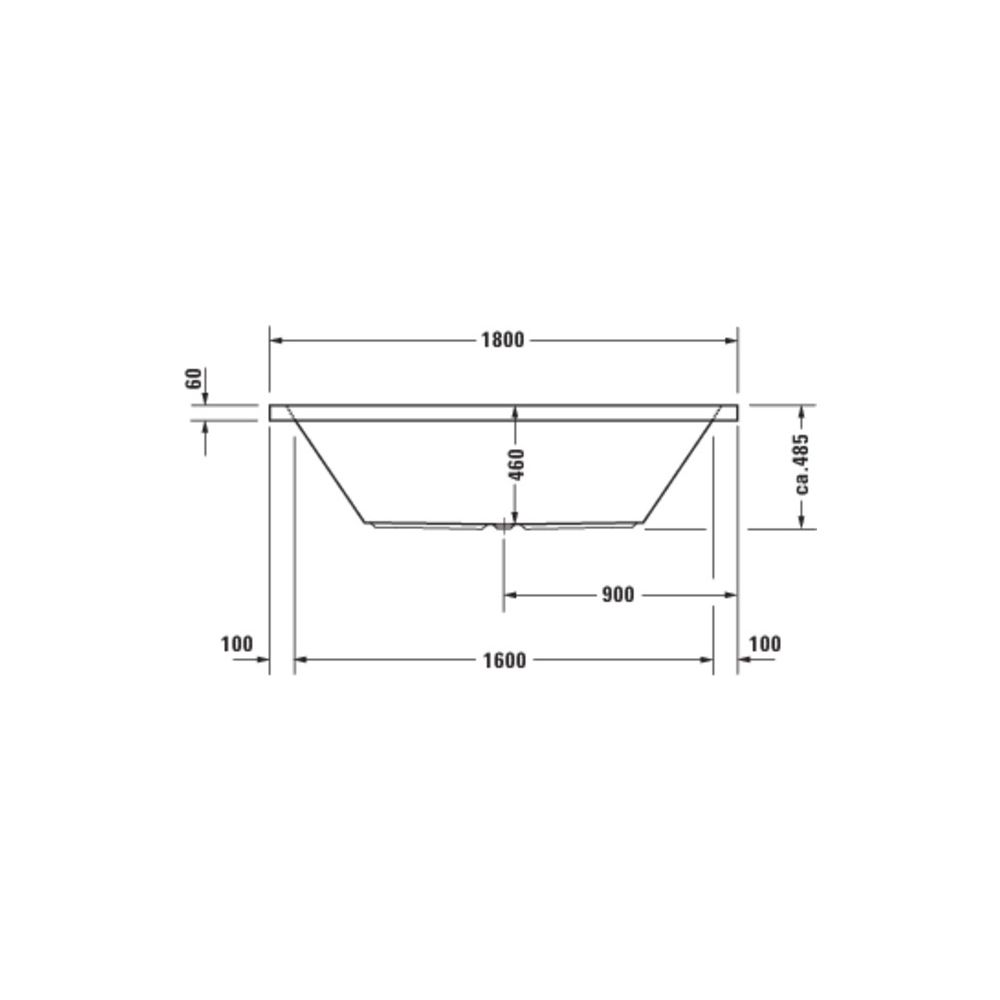 Duravit Starck Wannen Badewanne 485x900x1800mm, 252l, Weiß glänzend, Rechtecki... DURAVIT-700052000000000 4021534306389 (Abb. 4)