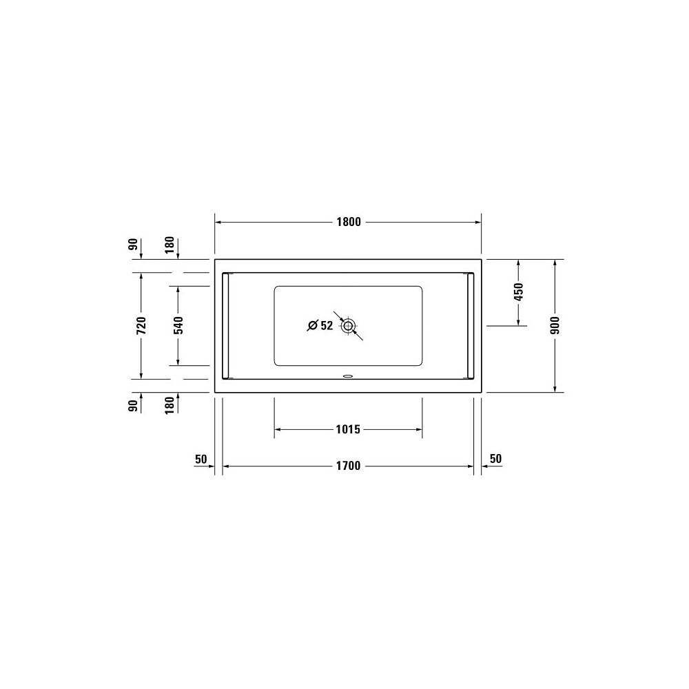 Duravit Starck Wannen Badewanne 480x900x1800mm, 212l, Weiß glänzend, Rechtecki... DURAVIT-700339000000000 4021534894725 (Abb. 3)