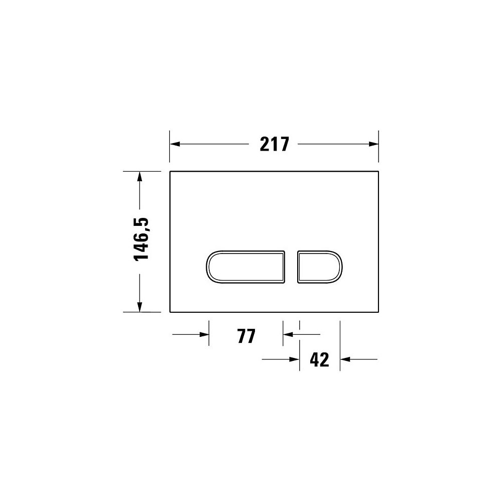 Duravit DuraSystem A1 Betätigungsplatte mechanisch für WC Dual Flush Aufgesetzt/F... DURAVIT-WD5001031000 4063382317117 (Abb. 5)