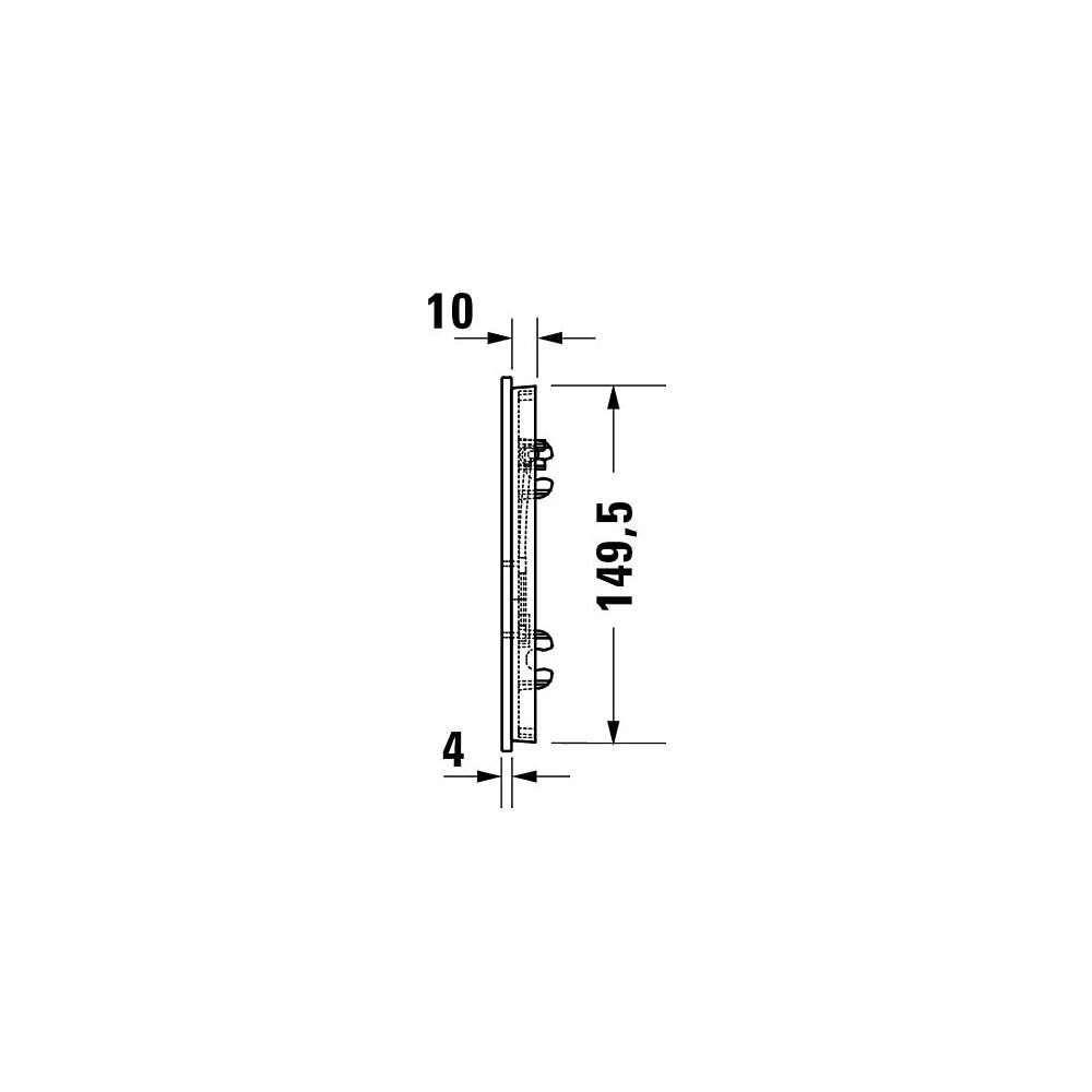 Duravit DuraSystem A1 Betätigungsplatte mechanisch für Urinal Aufgesetzt, Glas We... DURAVIT-WD5005012000 4053424507347 (Abb. 4)