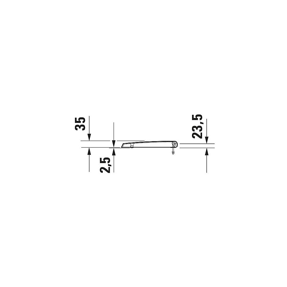 Duravit Urinal Deckel ME by Starck Weiß, 334x307x35mm, mit Absenkautomatik, Chrom ... DURAVIT-0024090000 4053424509259 (Abb. 11)