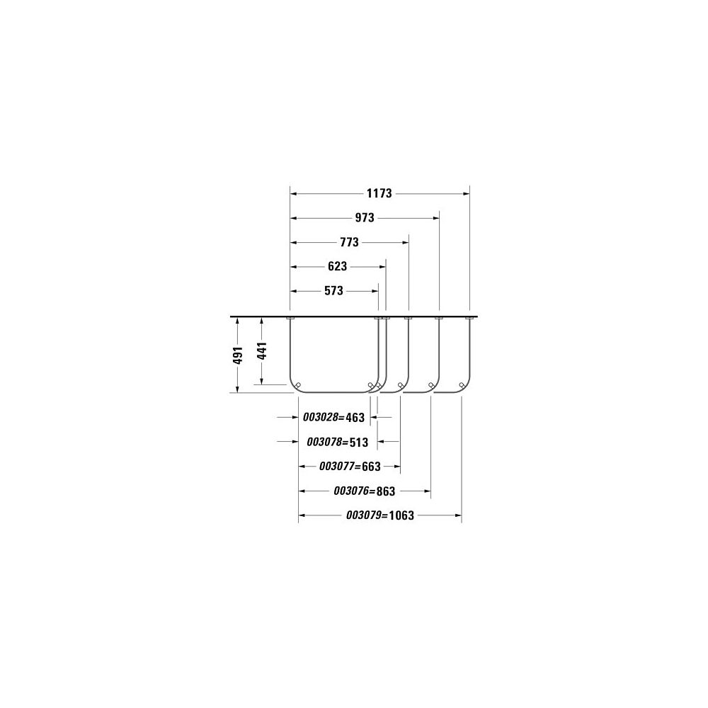 Duravit Happy D.2 Metallkonsole 491x573x750-800mm variabel, Chrom poliert, bodenste... DURAVIT-0030281000 4053424175782 (Abb. 4)