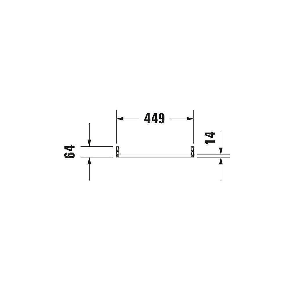 Duravit Universal Handtuchhalter 64x449x71mm, Chrom, Messing, 1 Arm, mit Befestigun... DURAVIT-0030291000 4053424031033 (Abb. 5)