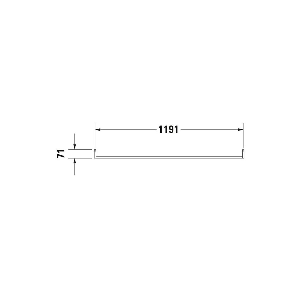 Duravit Vero Handtuchhalter 64x1205x71mm, Vero Handtuchhalter, Chrom, Messing, 1 Ar... DURAVIT-0030341000 4021534405808 (Abb. 7)