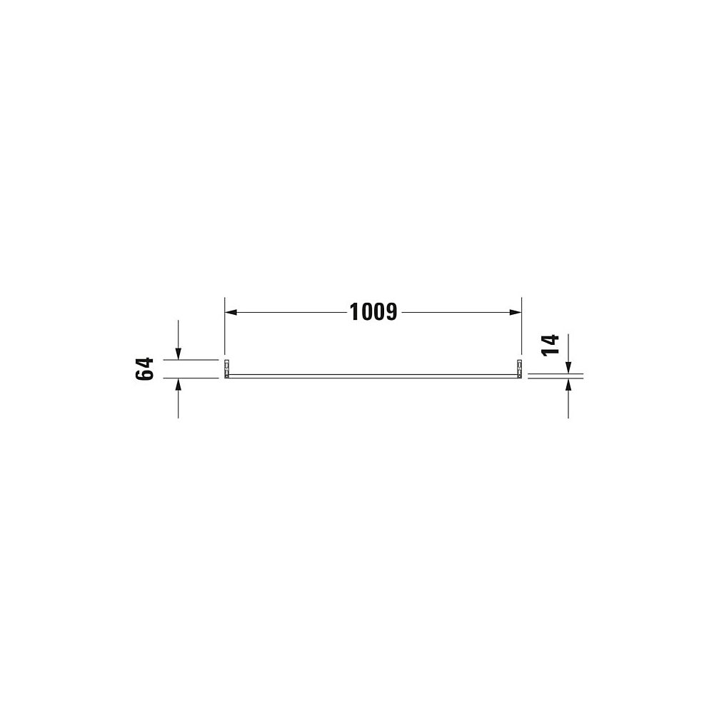 Duravit Universal Handtuchhalter 64x1009x71mm, Chrom, Messing, 1 Arm, mit Befestigu... DURAVIT-0030351000 4021534405792 (Abb. 5)