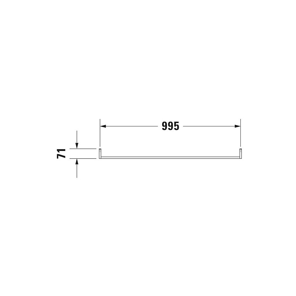 Duravit Universal Handtuchhalter 64x1009x71mm, Chrom, Messing, 1 Arm, mit Befestigu... DURAVIT-0030351000 4021534405792 (Abb. 7)