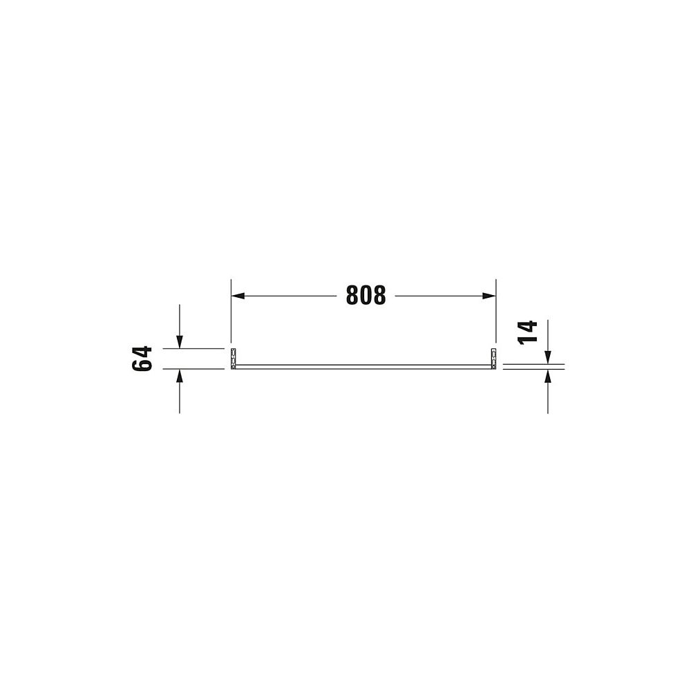 Duravit Universal Handtuchhalter 64x808x71mm, Chrom, Messing, 1 Arm, mit Befestigun... DURAVIT-0030361000 4021534405785 (Abb. 5)