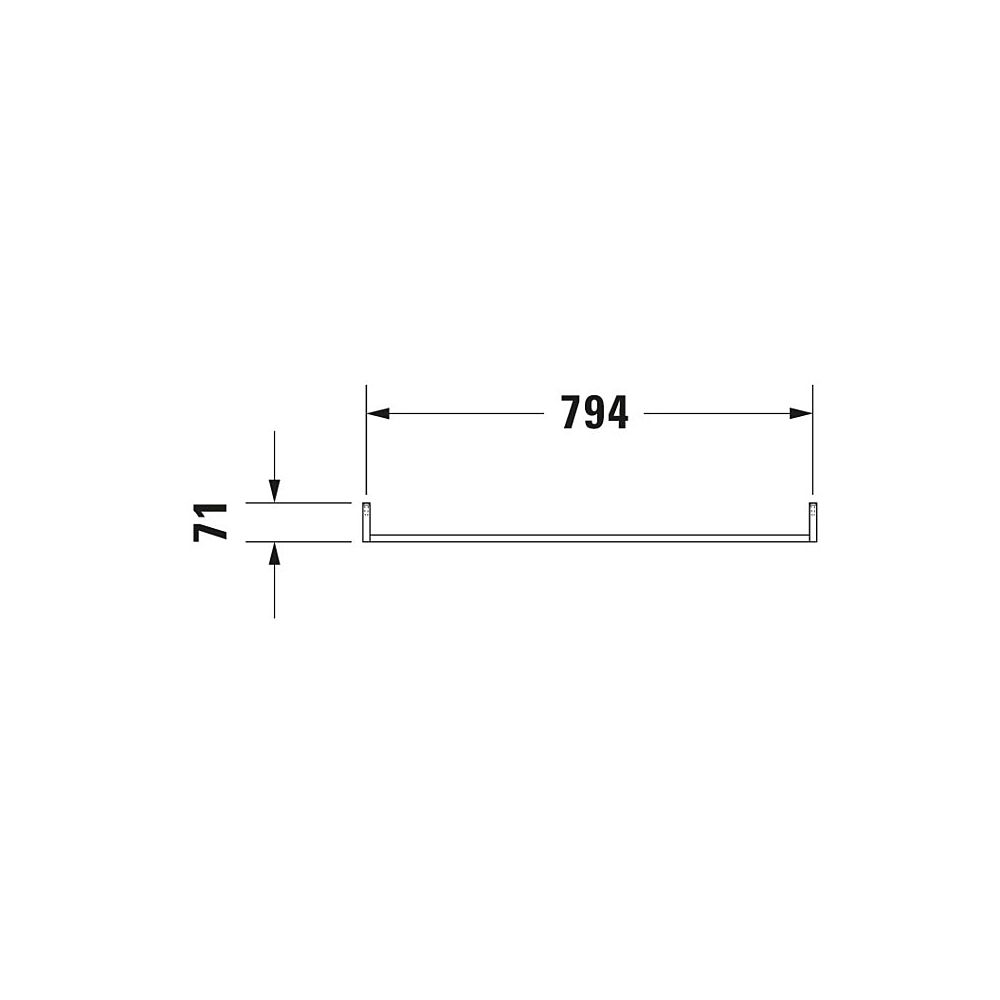 Duravit Universal Handtuchhalter 64x808x71mm, Chrom, Messing, 1 Arm, mit Befestigun... DURAVIT-0030361000 4021534405785 (Abb. 7)