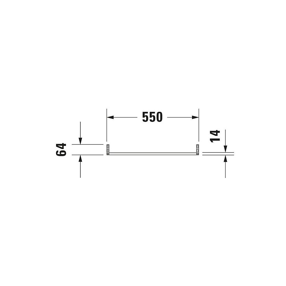 Duravit Universal Handtuchhalter 64x550x71mm, Chrom, Messing, 1 Arm, mit Befestigun... DURAVIT-0030371000 4021534344329 (Abb. 6)