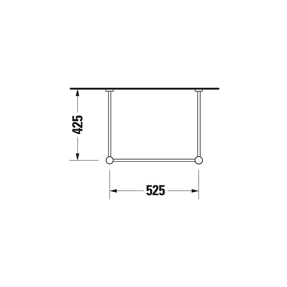 Duravit Vero Metallkonsole 425x525x715-780mm, für 045360/45460 235060, Chrom polie... DURAVIT-0030631000 4021534253119 (Abb. 10)