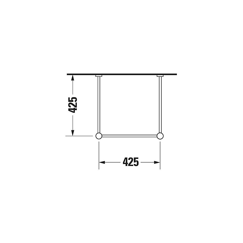 Duravit Vero Metallkonsole 425x425x715-780mm, für 045450, Chrom poliert, Höhenverst... DURAVIT-0030651000 4021534272745 (Abb. 5)