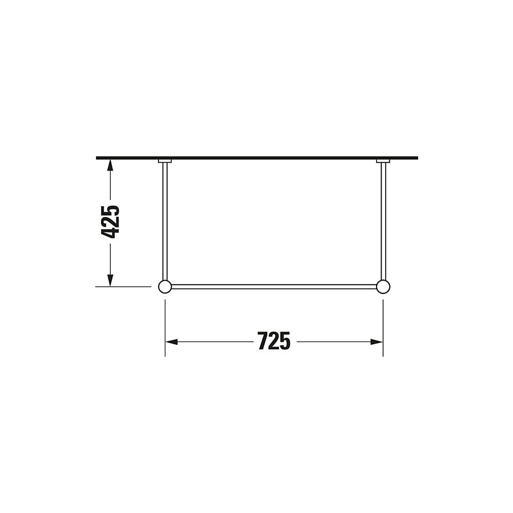 Duravit Vero Metallkonsole 425x725x715-780mm, für 045480, Chrom poliert, Höhenverst... DURAVIT-0030661000 4021534272752 (Abb. 9)