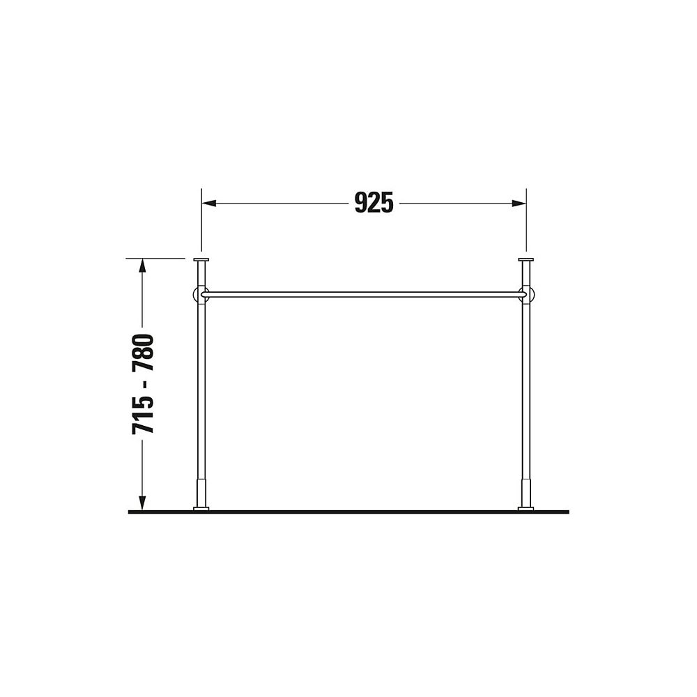 Duravit Vero Metallkonsole 425x925x715-780mm, für 045410, Chrom poliert, Höhenverst... DURAVIT-0030671000 4021534272769 (Abb. 8)