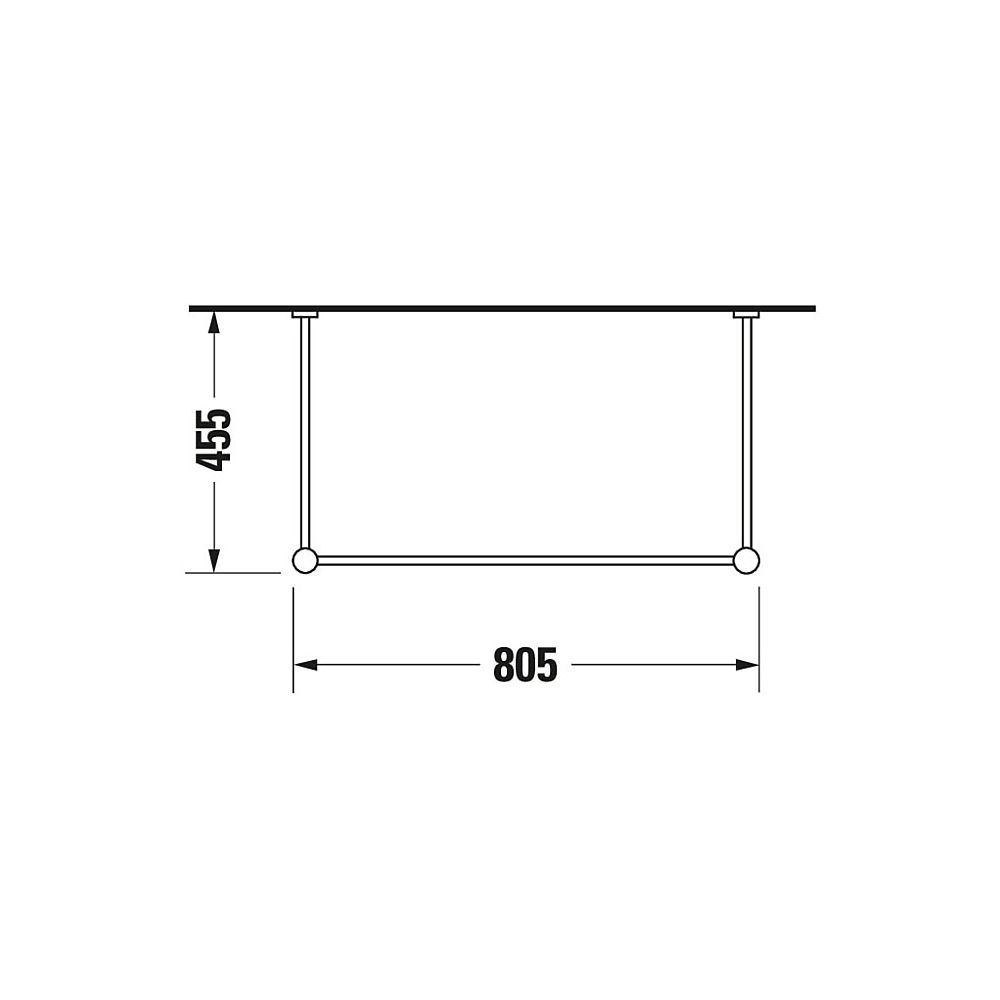 Duravit Vero Metallkonsole 455x808x715-780mm, für 032985, Chrom poliert, Höhenverst... DURAVIT-0030711000 4021534458019 (Abb. 6)