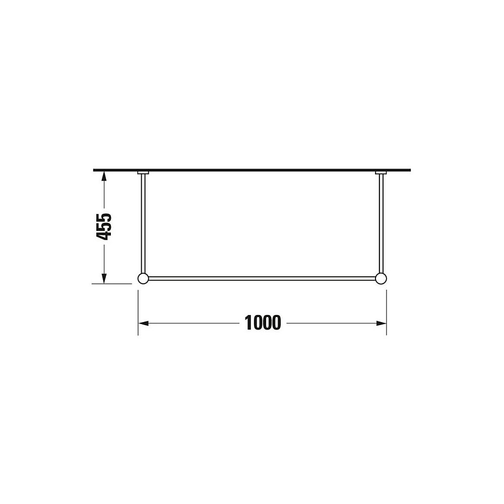 Duravit Vero Metallkonsole 455x1000x715-780mm, für 032910, Chrom poliert, Höhenvers... DURAVIT-0030721000 4021534458026 (Abb. 5)
