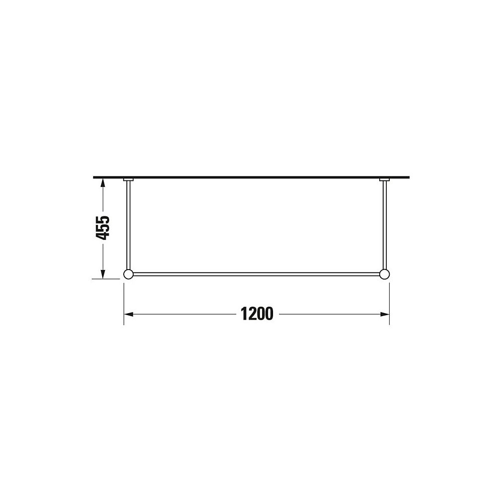 Duravit Vero Metallkonsole 440x1200x715-780mm, für 032912, Chrom poliert, Höhenvers... DURAVIT-0030731000 4021534458033 (Abb. 6)