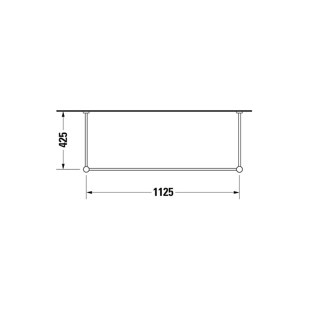 Duravit Vero Metallkonsole 425x1125x715-780mm, für 045412, Chrom poliert, Höhenvers... DURAVIT-0030741000 4021534583186 (Abb. 5)