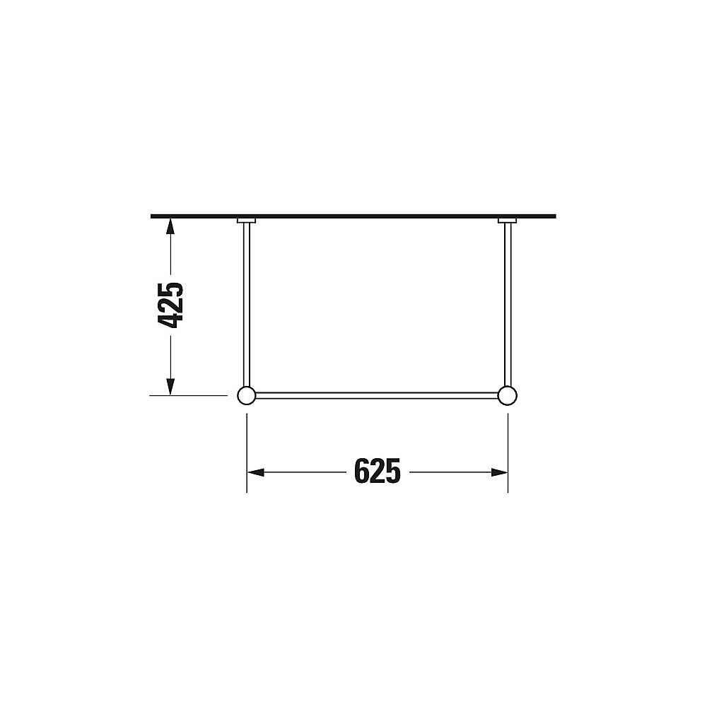 Duravit Vero Metallkonsole 425x625x715-780mm, für 045470, Chrom poliert, Höhenverst... DURAVIT-0030751000 4021534786716 (Abb. 5)