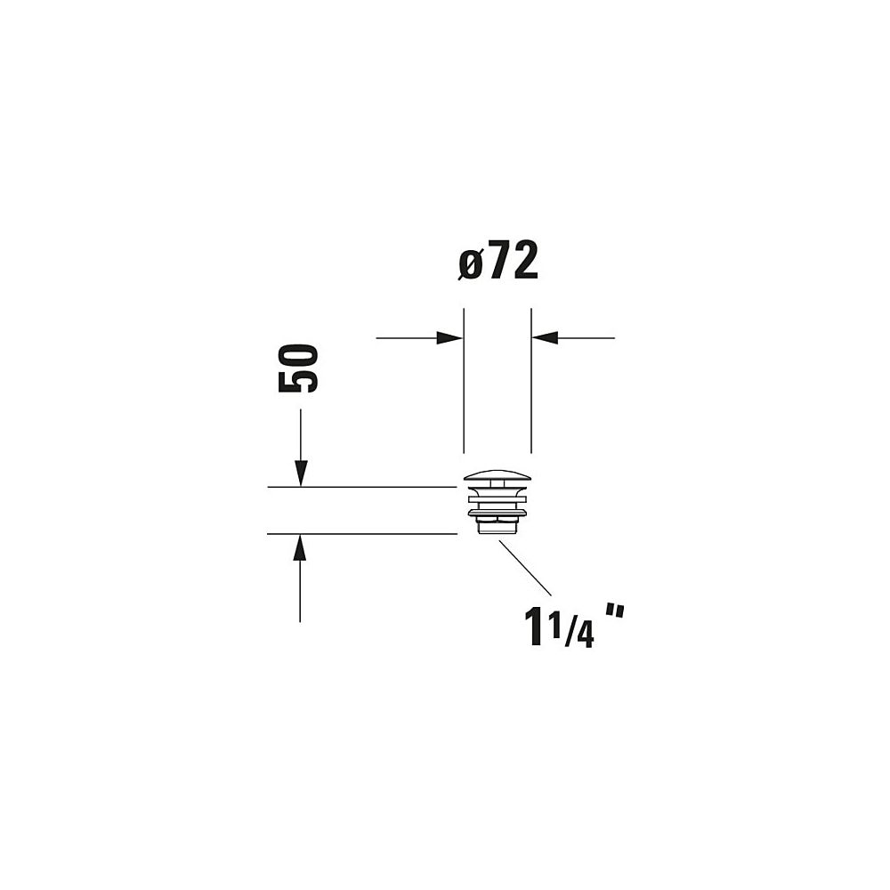 Duravit Universal Schaftventil, Gold poliert, Waschtisch ohne ÜL Höhe 50mm, Messing... DURAVIT-0050243400 4067116087109 (Abb. 4)
