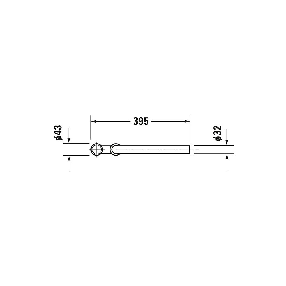 Duravit Röhrensiphon Universal 1 1/4" mit verlängertem Ablaufrohr für Waschtische, ... DURAVIT-0050260000 4021534003370 (Abb. 5)