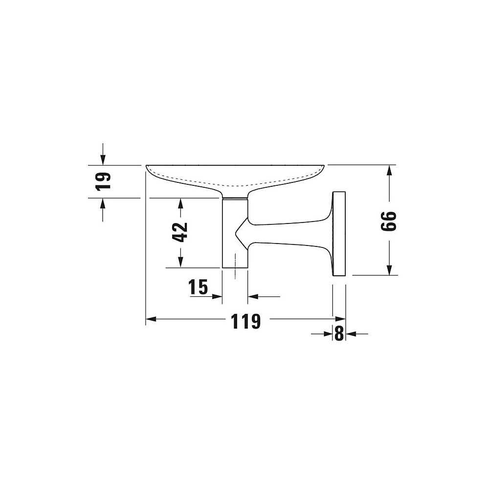 Duravit Starck T Seifenschale 119x140x66mm, Gold poliert/Weiß, Messing, Satinox Mat... DURAVIT-0099333400 4067116084900 (Abb. 5)